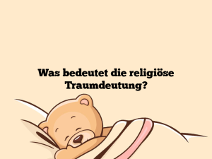 Was bedeutet die religiöse Traumdeutung?