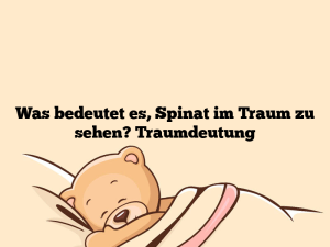 Was bedeutet es, Spinat im Traum zu sehen? Traumdeutung