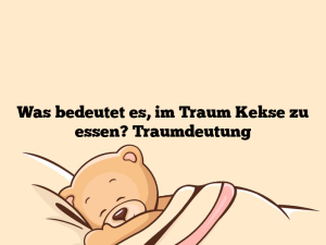 Was bedeutet es, im Traum Kekse zu essen? Traumdeutung