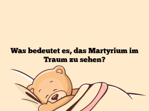 Was bedeutet es, das Martyrium im Traum zu sehen?