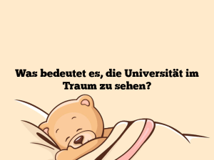 Was bedeutet es, die Universität im Traum zu sehen?