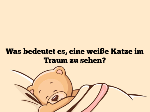 Was bedeutet es, eine weiße Katze im Traum zu sehen?